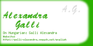 alexandra galli business card